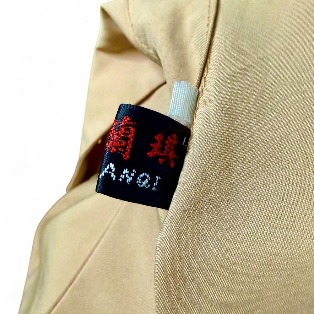 Vintage Y2K J-Fashion Tan Lightweight Coat with pockets NILANQI Womens Medium - Picture 6 of 6